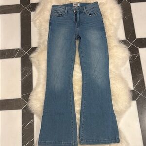 PAIGE Blue Flare Wide Leg Jeans